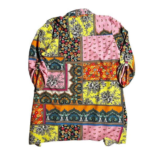 Melissa Paige Tunic Top Blouse Women’s Size M Colorful Floral Long Sleeve BOHO‎ - Picture 2 of 6